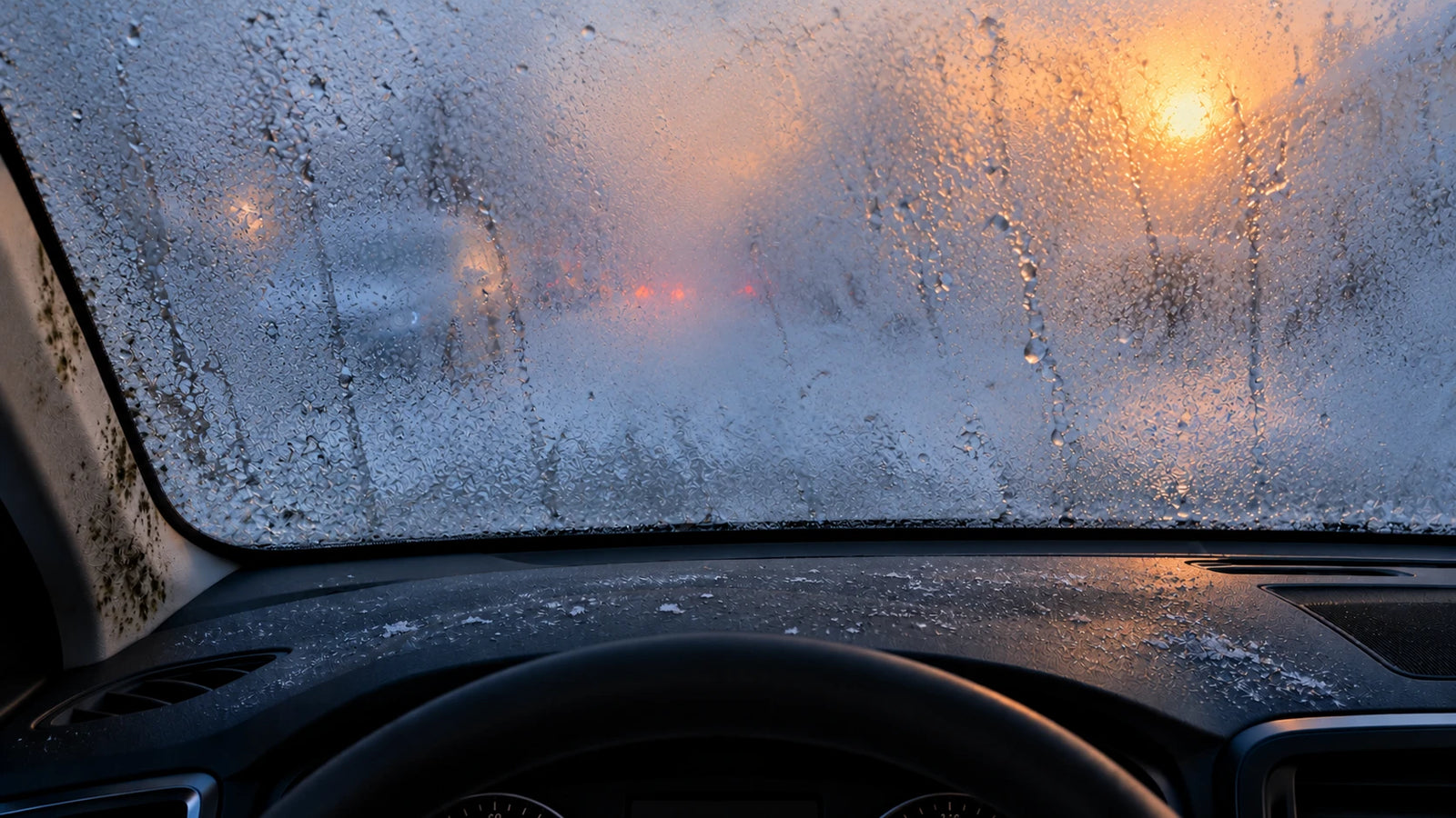 Windshield from inside, before FrostNix